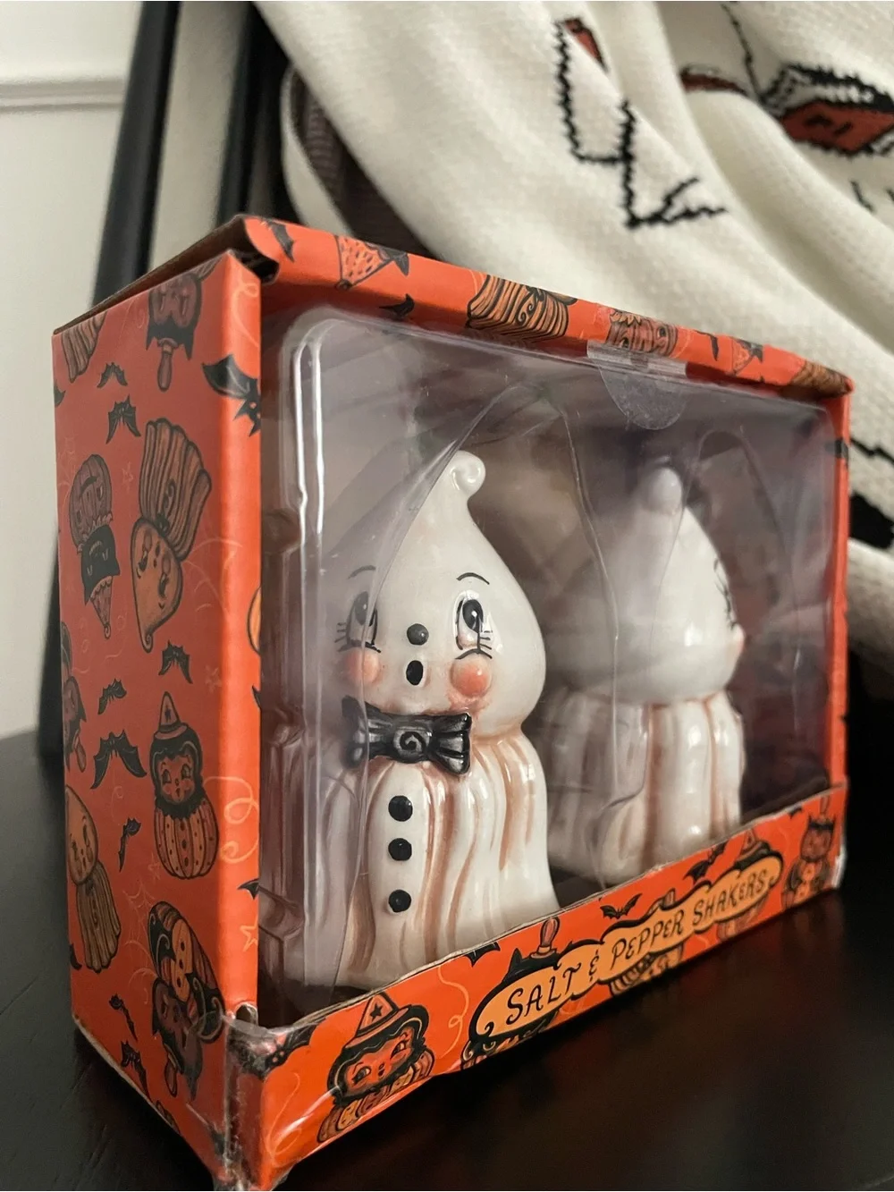 Johanna Parker Ghost Salt and Pepper Shakers Kooky Spook Halloween NEW 2026